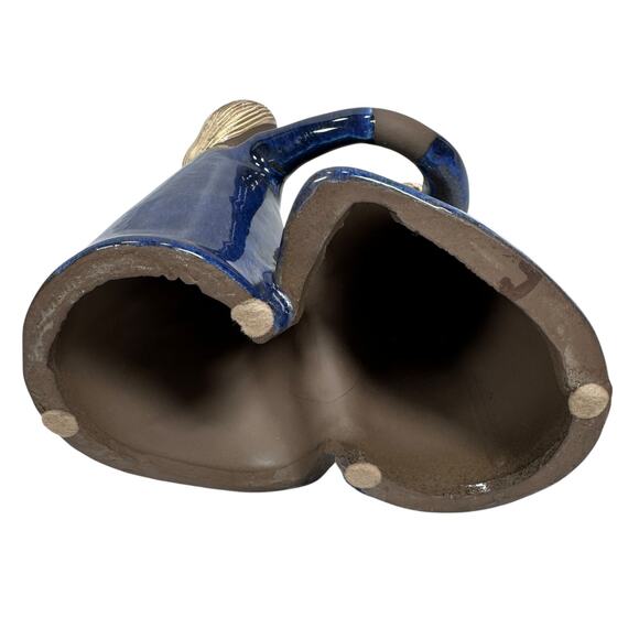 Vintage MCM Jie Gantofta Two Girls Sisters Figurine Blue Ceramic Elsi Bourelius - Picture 6 of 9